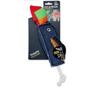 Spunky pup Fly & Fetch Dog Toy - Durable, Floating, Interactive Bungee Launcher for Fetch and Water Play, Canvas Toucan