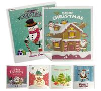 Spunspon 6 - Pack Swedish Kitchen Dish Cloths - Reusable Paper Towels for Counters & Dishes - Eco Friendly Cellulose Sponge Cloth - Assorted （Xmas