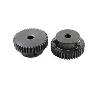Spur Gear, 1M 24T 1 Mod 45# Steel Process Hole Rack Transmission(10mm,5pcs 1M 24 Teeth)