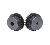 Spur Gear 2M-30T Bore 8-30mm Pitch 6.28mmTeeth Outer Diameter 64mm Wheel Blackening SC45#Carbon Steel Teeth Height 20mm(22 mm,30T(Round Bore))