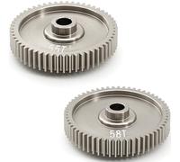 Spur Gear 55T 58T 0.6Mod High Speed Gear for Tamiya TT01, TT01D, TT01E, TT01ES 1/10 RC Car Replacement #53665 Upgrade Parts, Compatibility for 25T 0.6M Pinion Gear