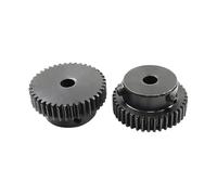 Spur Gear pinion 1M 24Teeth 1 Mod Right Teeth 45# Steel Gear Process Hole Motor Gear Rack Transmission(10mm,7pcs 1M 24 Teeth)
