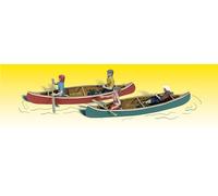 Spur N - Woodland 4 Figures + 2 Canoes - 2200 Neu
