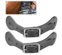 Spur Straps Western Womens cowboy spurs and straps Spurs For Boots Men, Spurs For Cowboy Boots,1 Pair Horse Riding Accessories Handmade Genuine Leather Equestrian Spur Strap (Black) nan