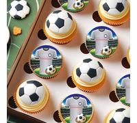 Spurs (Tottnham) Football Team Colours Personalised Edible Cake Topper Printed on Icing Sheets, Round, Square, Costco, Cupcake Toppers - Happy Birthday (3. Cupcake Toppers)