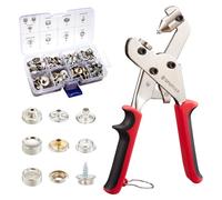 Spurtar 15mm Snap Fastener Kit Snap Fastener Tool Upgrade Dual-Lever Design