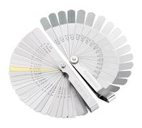 Spurtar 2pcs Feeler Gauge Set 32-Blade Straight and 16-Blade Offset Gauges | Filler Gauge Set Dual Marked SAE and Metric for Valves, Guitar, Spark Plug, Piston