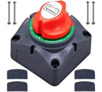 Spurtar Battery Isolator Switch 12V 24V 48V Kill Switch Power Cut Off Shut Off Battery Selector for Marine Boat Car RV ATV Vehicle 1-2-Both-Off