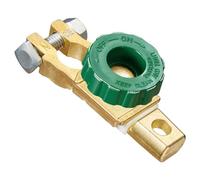 Spurtar Battery Isolator Switch 6V 12V 24V, Top Post, Green Knob | Negative Disconnect Terminal for Car Truck RV Boat Vehicles, For 15-17 mm Cone, 125A