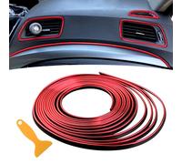 Spurtar Red Car Accessories for Women Men Trim Strips -Car Modifications Dashboard Accessories Interior Decoration Gadgets Red Auto Mods DIY Flexible Strip with Installing Tool, 5M/16.4FT