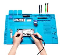 Spurtar Soldering Mat, 45 x 30 cm, 7mm Thick, Silicone Work Mat