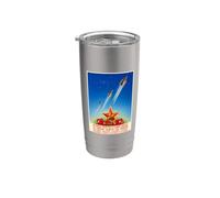 Sputnik 1 2 3 Soviet Space Program USSR Propaganda Art Stainless Steel Insulated Tumbler