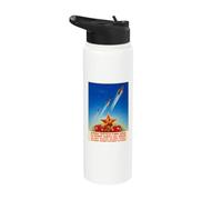 Sputnik 1 2 3 Soviet Space Program USSR Propaganda Art Stainless Steel Insulated Water Bottle