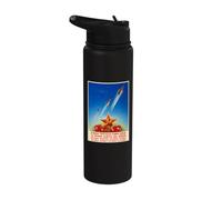 Sputnik 1 2 3 Soviet Space Program USSR Propaganda Art Stainless Steel Insulated Water Bottle