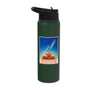 Sputnik 1 2 3 Soviet Space Program USSR Propaganda Art Stainless Steel Insulated Water Bottle