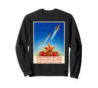 Sputnik 1 2 3 Soviet Space Program USSR Propaganda Art Sweatshirt