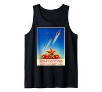 Sputnik 1 2 3 Soviet Space Program USSR Propaganda Art Tank Top