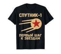 Sputnik 1 First Step To The Stars USSR Space Soviet Cosmos T-Shirt