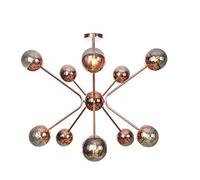 Sputnik Chandelier 12 Lights Electroplating Process Ceiling Light Fixture Industrial Vintage Pendant Lighting Fixture for Bedroom Living Foyer,Smoke Gray,12 Lights