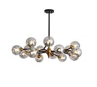Sputnik Chandelier 15 Lights Gold Chandelier Adjustable Arms Mid Century Pendant Lighting Vintage Industrial Ceiling Light Fixture for Living Room-Smoke Gray 15 Lights