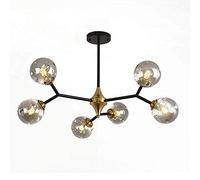 Sputnik Chandelier 15 Lights Gold Chandelier Adjustable Arms Mid Century Pendant Lighting Vintage Industrial Ceiling Light Fixture for Living Room,Smoke Gray,20 Lights