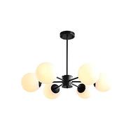 Sputnik Chandelier 6 Lights Chandelier Mid Century Adjustable Pendant Lighting Fixture Vintage Industrial Ceiling Light Fixture For Living Room-Black and white lampshade. 6 Lights It's so kind