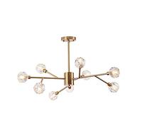 Sputnik Chandelier Crystal Chandelier Mid Century Pendant Lighting Brushed Nickel Ceiling Light Fixture for Hallway Bar Kitchen Dining Room,18 Lights