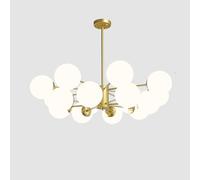 Sputnik Chandelier Mid Centery Modern Pendant Lighting E26 Bulb Adjustable Height Magic Bean Molecular Hanging Ceiling Light for Bedroom Living Room Dining Room(16 Lights, Gold)