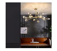 sputnik chandelier modern pendant light golden dimmable led hanging light living room copper ceiling pendant lamp bedroom k9 crystal lampshade for y bar kitchen dining room,15 heads