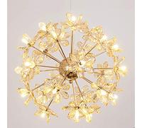 Sputnik Firework Chandelier Led Pendant Lighting Fixture Adjustable Ceiling Light Fixture for Bedroom,Living Room,Dining Room,Silver C,64 Lights