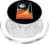 Sputnik First Satellite Soviet Space Race Art PopSockets PopGrip for MagSafe
