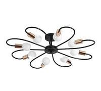 Sputnik Semi Flush Ceiling Light, Mid-Century Metal 8-Light Chandeliers Pendant Lighting,Industrial Vintage Ceiling Lamp Fixture For Kitchen Dining Living Room Bedroom, YYQBY Made