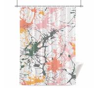 Sputtering Effect Shower Curtain for Bathroom, Pink Orange Marble Watercolor Texture Waterproof Cloth Fabric Bathroom Accessories Set with 12 Rust Proof Plastic Hooks, 72” x 78”