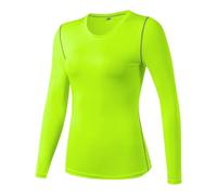 SPVISE 1 or 3 Pack Women's Compression Shirt Long Sleeve Workout Tops Quick Dry Sports Undershirt Gym Yoga Running T-Shirts, Chartreuse, S