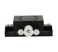 SPXDTLS80 X Axes Dovetail Manual Sliding Stage, Fine - Tuning Slide Platform with Gear Knob Drive, High Precision Linear Table for Microscopes and Optical Instruments