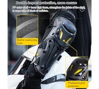 SPXMQSS Motorcycle Knee Pads, Mountain Bike Knee Pads with High-Strength PP Shell and High-Density EVA Cushioning 3 High Elastic Bands for Motocross Racing Mountain Biking Elbow pads