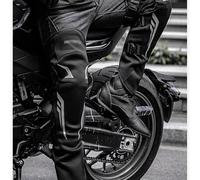 SPXMQSS Motorcycle Knee Pads, Windproof Warm Anti-Wrestling Thickened Protective Gear Winter Motorcycle Knee Shin Guards for Motocross Racing Mountain Biking Black