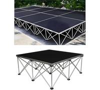 SPXTOM Easy to Carry/Assemble Platform Stage, Aluminum, Heavy Duty Performance Deck, for Performances at School Auditoriums Concerts Restaurants Bars, 3.3ft(100 * 100 * 20cm)