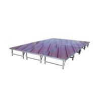 SPXTOM Folding Portable Stage Platform, Steel, Compact Stage Platform with Adjustable Legs, Performance Deck, for Band Events Drums Concerts Bars, 3.3/4/4.2ft(100 * 150 * 30cm)