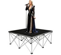 SPXTOM Heavy Duty Performance Deck, Portable Stage Platform, Load Capacity of 600lbs, Easy to Assemble, for Performances at School Auditoriums Concerts Restaurants Bars, 3.3ft(100 * 100 * 20cm)