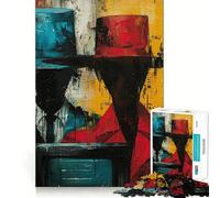 Spy Abstract Painting 1000 Piece Jigsaw Puzzle for Teenagers Brain Challenge Toy Relax Time Precise Cut Art Display 50x75cm