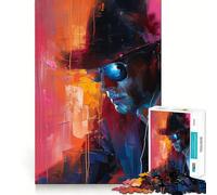 Spy Abstract Painting Hard Jigsaw Puzzle for Adults 1000 Pieces Recall Upgrade Gentle Relax Clear Cut Unique Gift 38x52cm