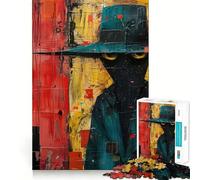 Spy Abstract Painting Jigsaw Puzzle for Adults 1000 Pieces Smart Reason Toy Group Joy Smooth Edge Fine Art Piece 38x26cm