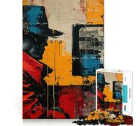 Spy Abstract Painting Jigsaw Puzzles 1000 Piece for Teenagers Mind Skill Toy Cozy Relax Design Assembly Thoughtful Gift 50x75cm