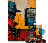 Spy Abstract Painting Jigsaw Puzzles for Adults 1000 Pieces Pure Logic Toy Stress Free Sharp Cut Santa Wish Item 38x26cm