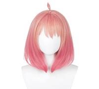 Spy Anya Forger Cosplay Wig for Women Short Pink Bob Hair with Bangs