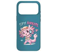 Spy Axolotl Pink Detective Funny Secret Agent Costume Girls Case for iPhone 17 Pro Max
