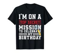 Spy Birthday Shirt Top Secret Mission Spy Party Espionage T-Shirt