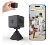 Spy Camera, 4K Ultra HD Mini Camera, WiFi/No WiFi Security Camera for Home, 2000mAh Long Battery Life, Clear Night Vision&AI Motion Detection, Spy Hidden Camera for Indoor/Outdoor Use(Stain Black)