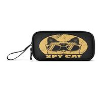 Spy Cat Eyeglasses Student Pencil Case Pouch Pen Bags for School Girls Boys